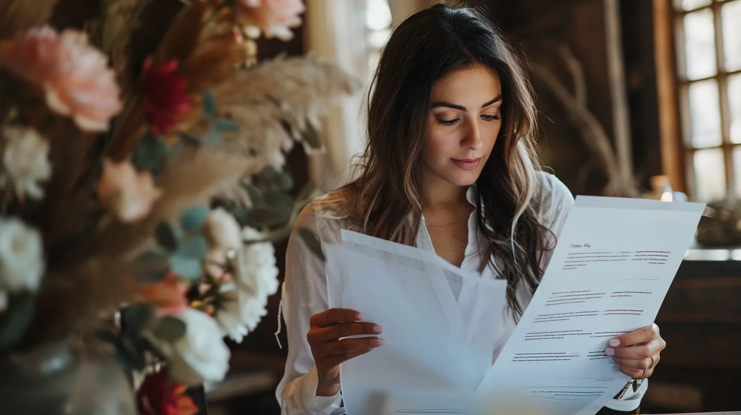 Officiant de cérémonie vérifiant les voeux, écriture complice pour une cérémonie laique en Ile de france